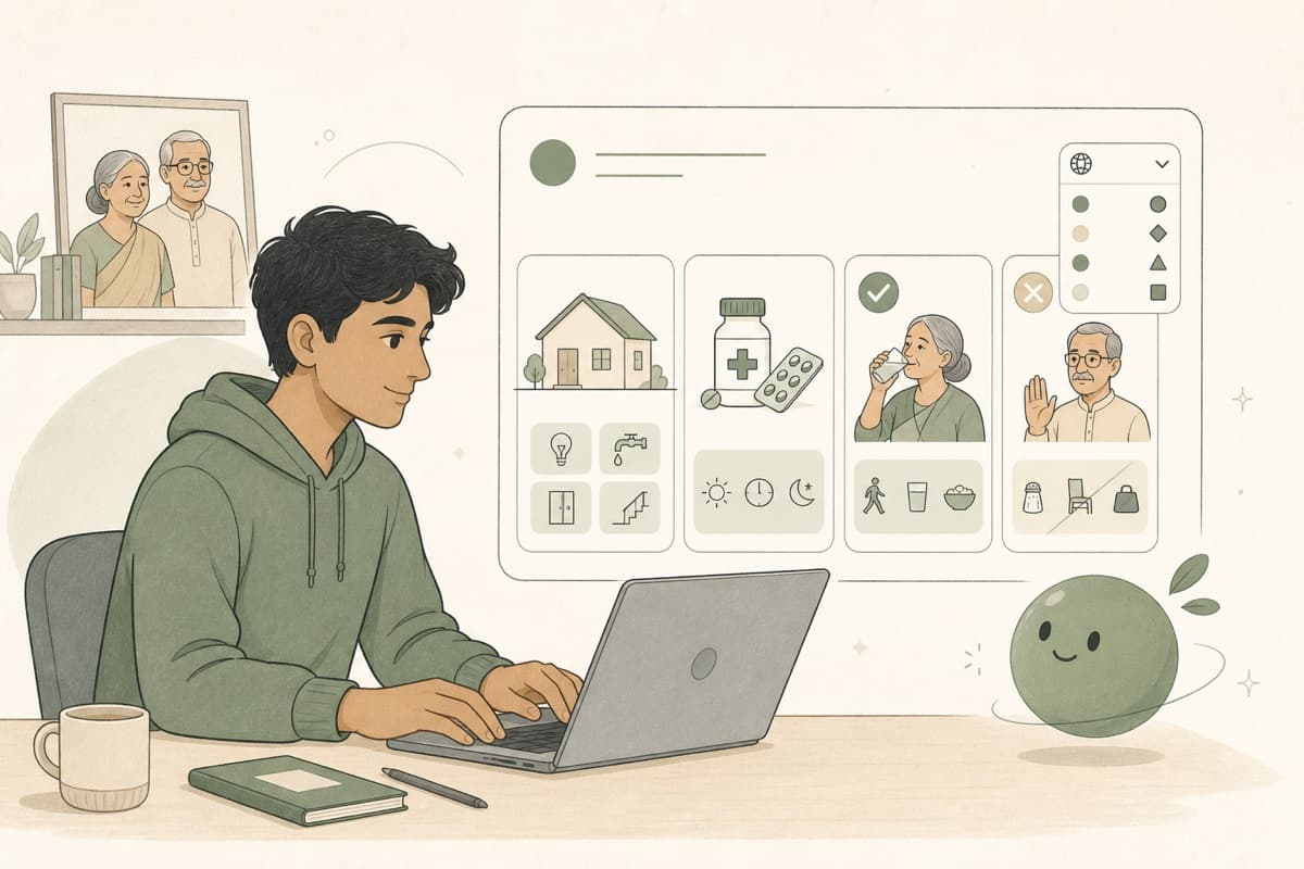 A student configuring Carely from a family dashboard